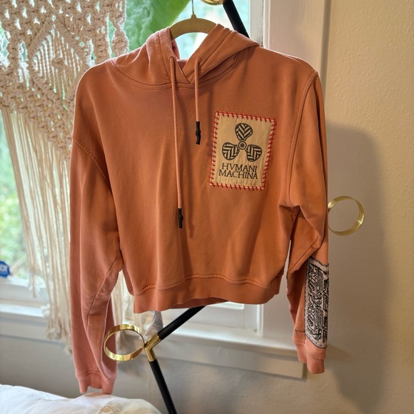 MCQ Alexander McQueen In Dust appliquéd cotton-jersey hoodie - Picture 14 of 17